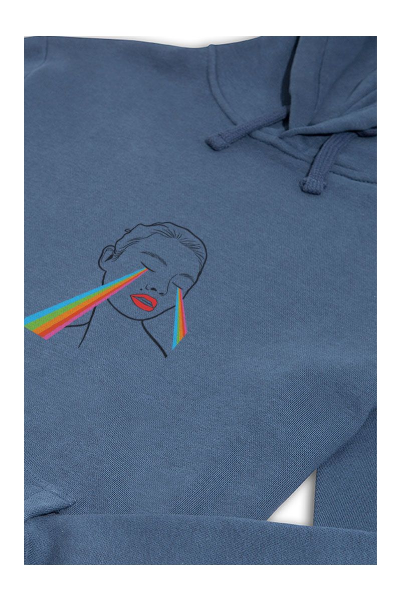 Navy Premium Cotton Happy Pride Design Pullover Hoodie