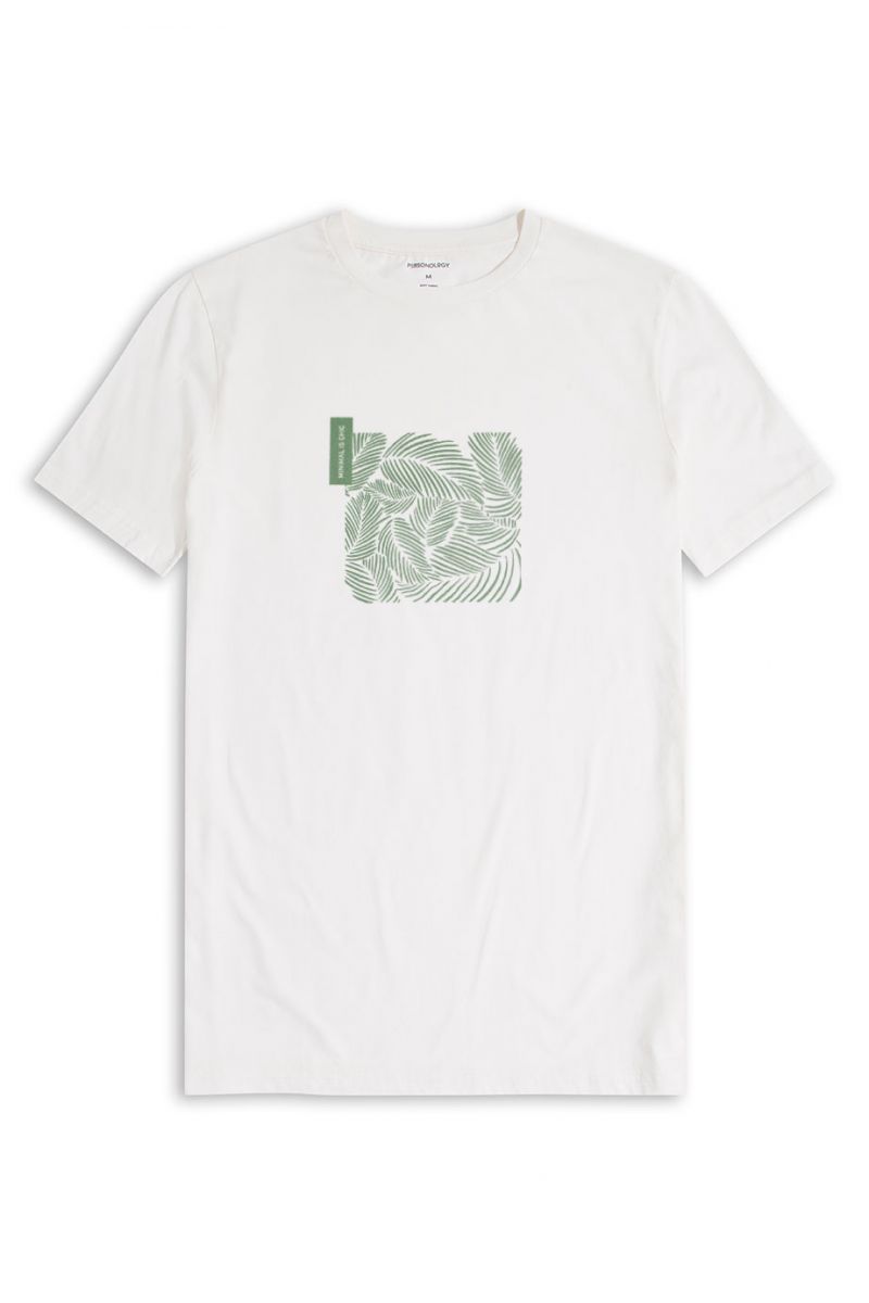 Off White Soft Fabric Minimal is Chic Design Short Sleeve Tee