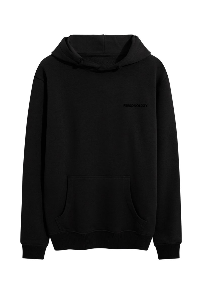 Black Premium Cotton 64.95 Design Pullover Hoodie