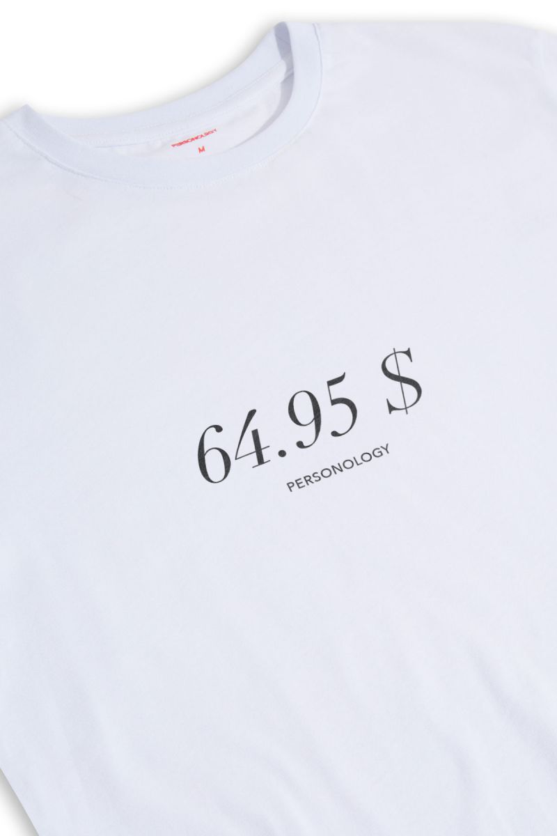 White Soft Fabric 64.95 Design Short Sleeve Tee