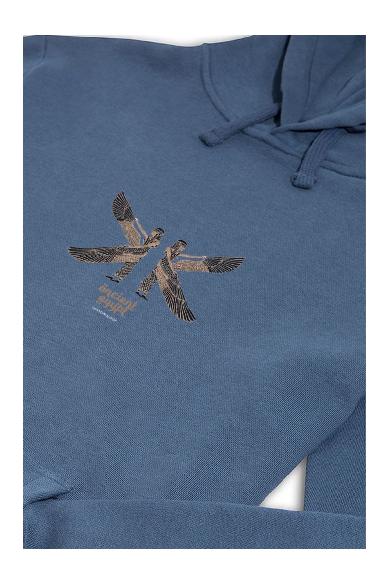 Navy Premium Cotton Ancient Egypt Design Pullover Hoodie