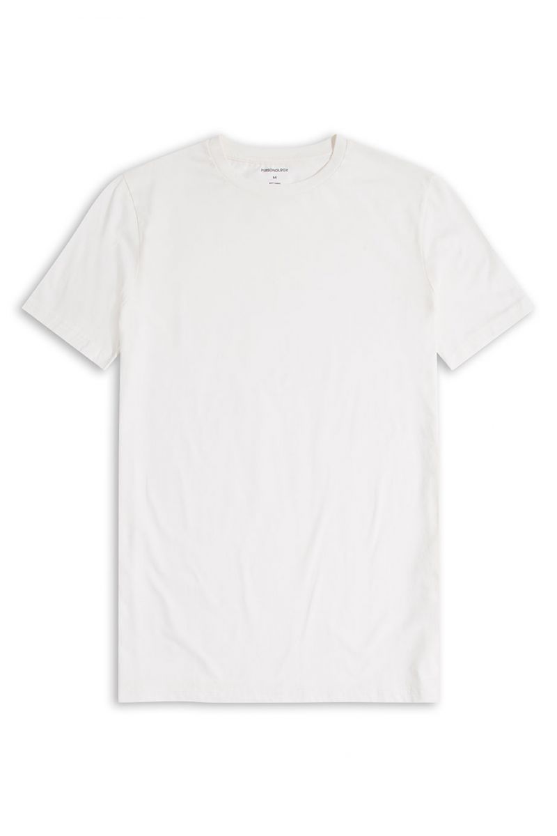 Off White Soft Fabric Back Personology Design Short Sleeve Tee
