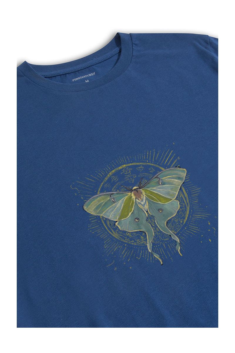 Navy Soft Fabric Delusion Design Short Sleeve Tee