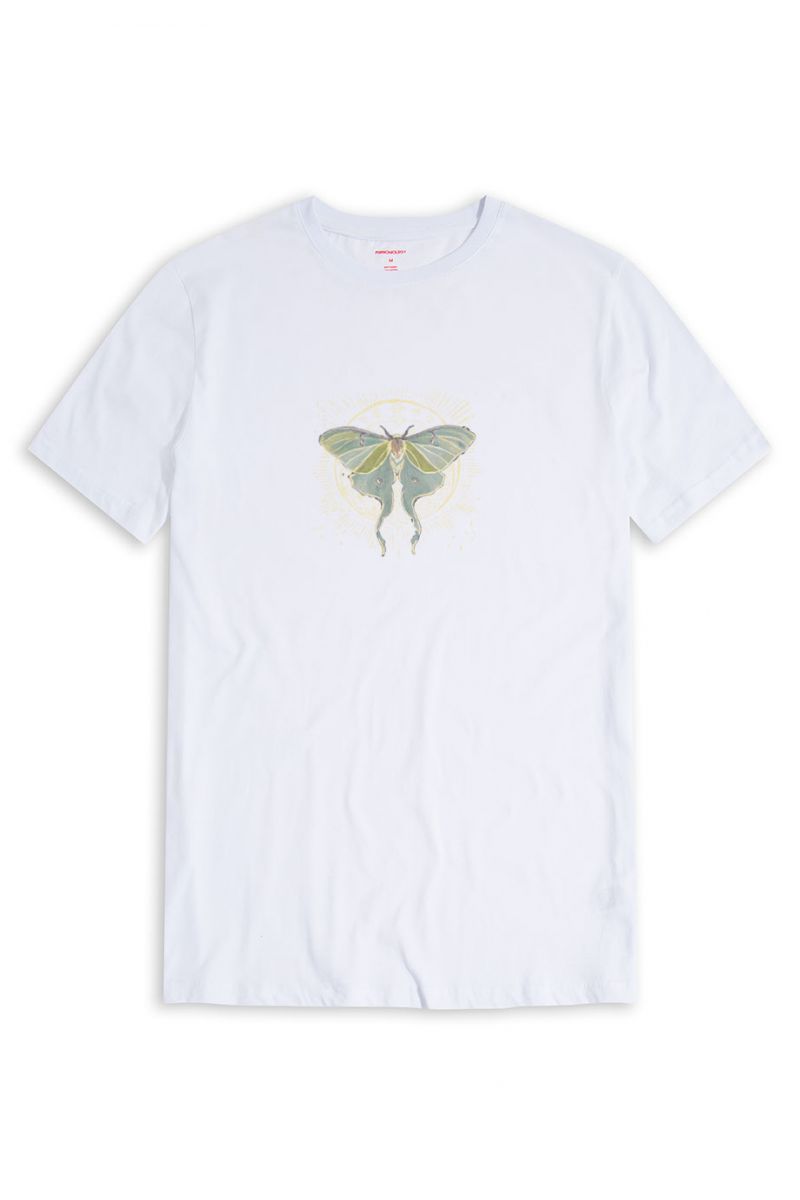 White Soft Fabric Delusion Design Short Sleeve Tee