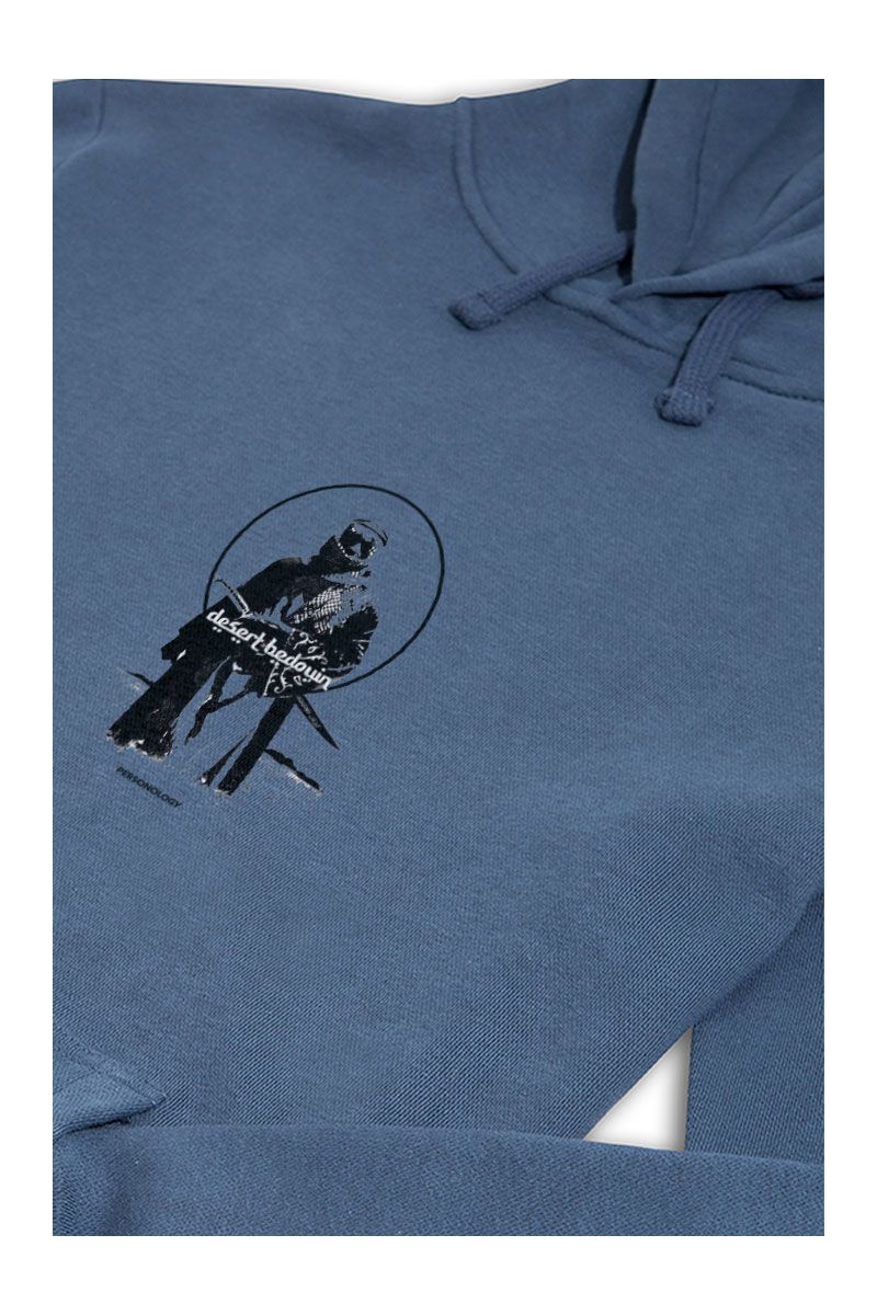Navy Premium Cotton Desert Bedouin Design Pullover Hoodie
