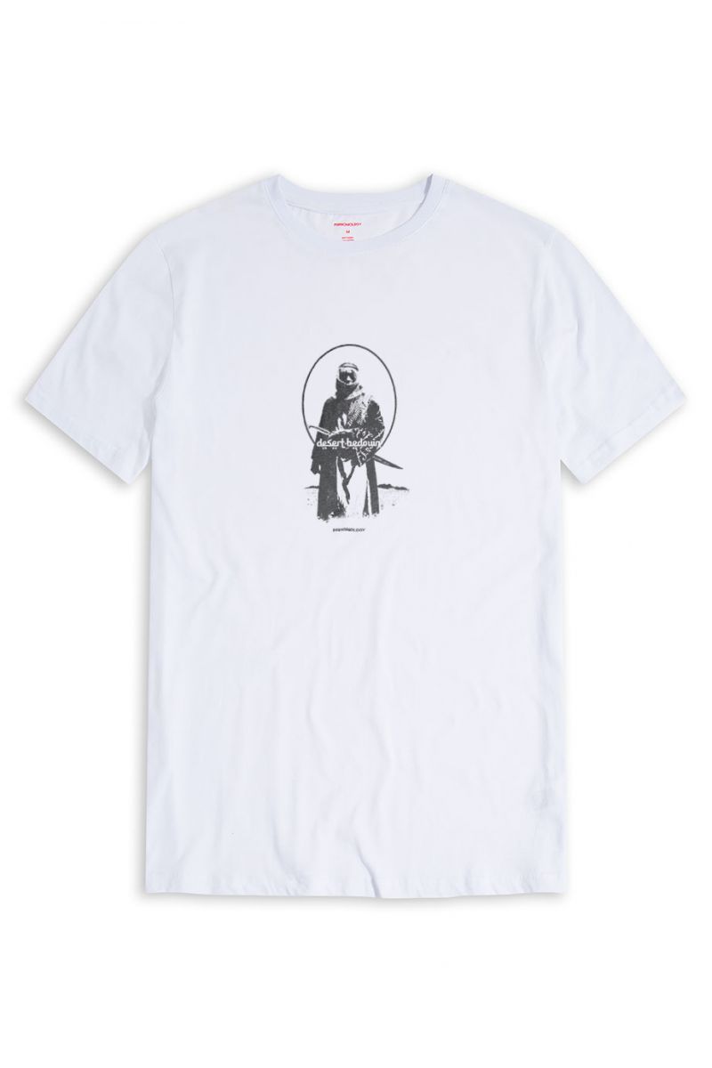 White Soft Fabric Desert Bedouin Design Short Sleeve Tee