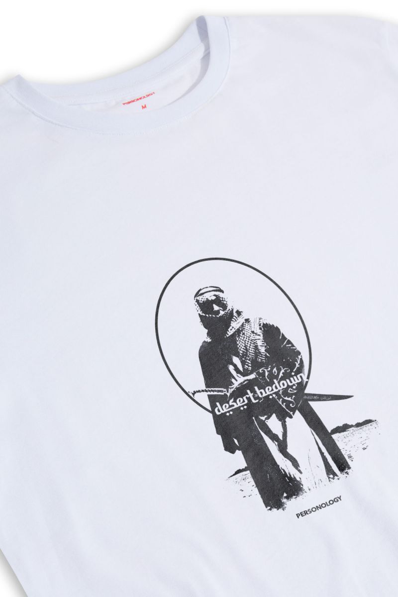 White Soft Fabric Desert Bedouin Design Short Sleeve Tee
