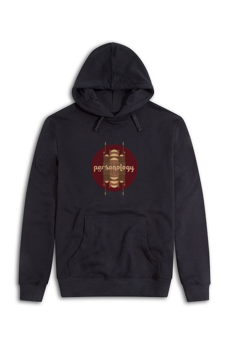 Black Premium Cotton Egypt Design Pullover Hoodie