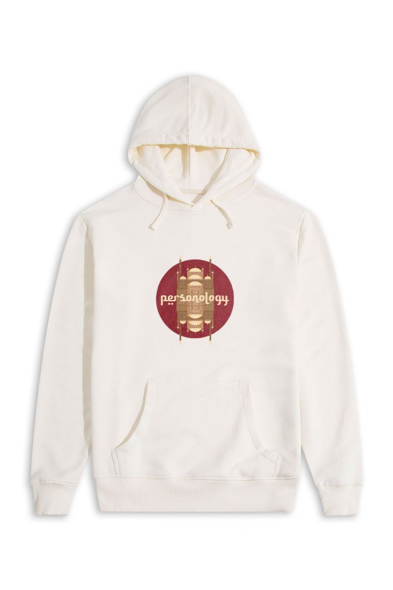 Ecru Premium Cotton Egypt Design Pullover Hoodie