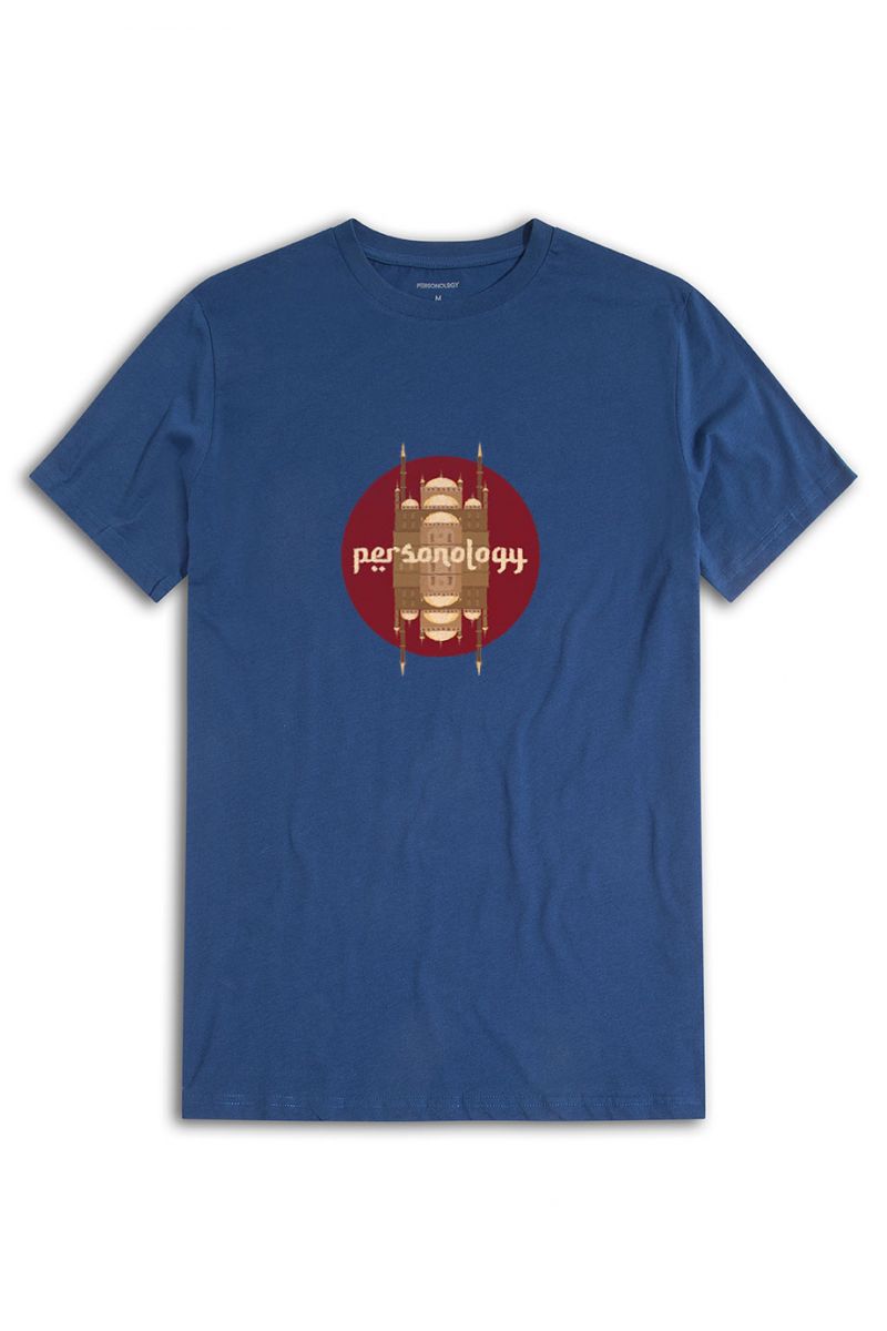 Navy Soft Fabric Egypt Design Short Sleeve Tee
