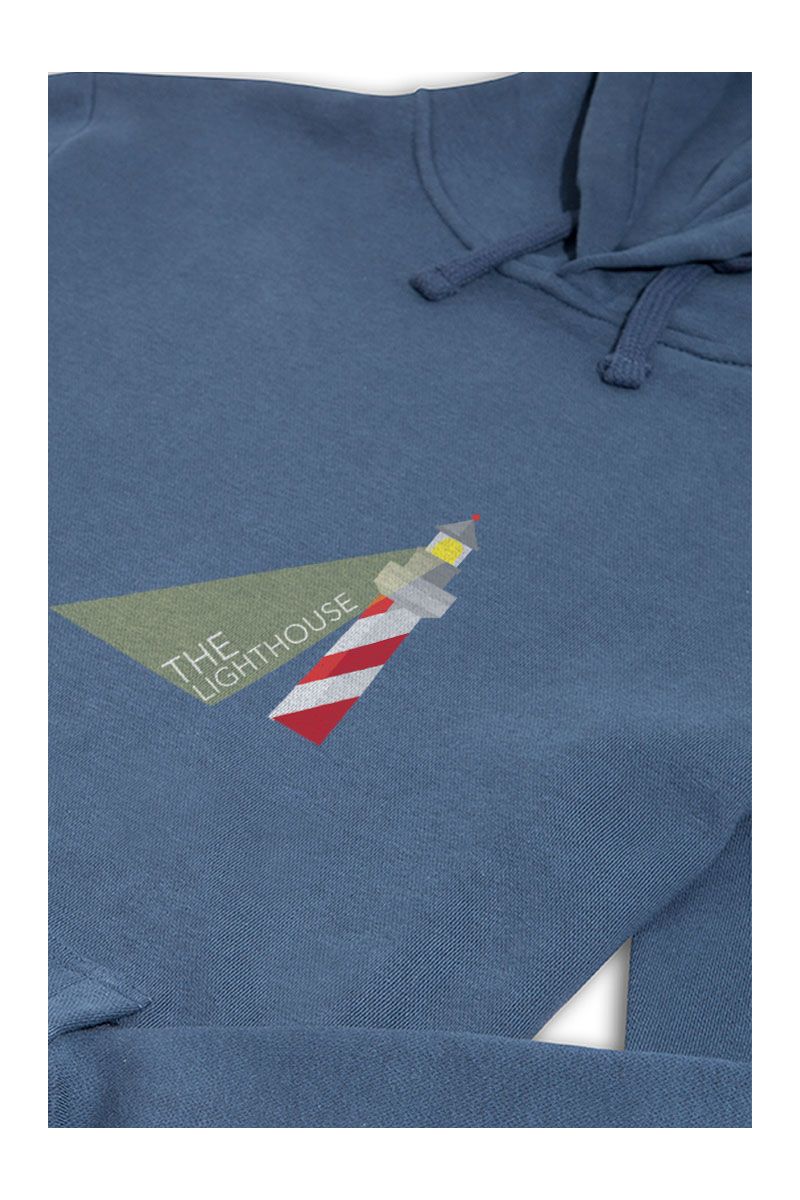 Navy Premium Cotton The Lighthouse Design Pullover Hoodie