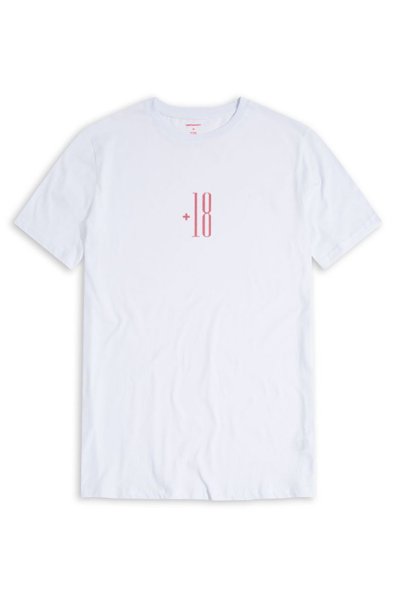 White Soft Fabric Porn Design Short Sleeve Tee