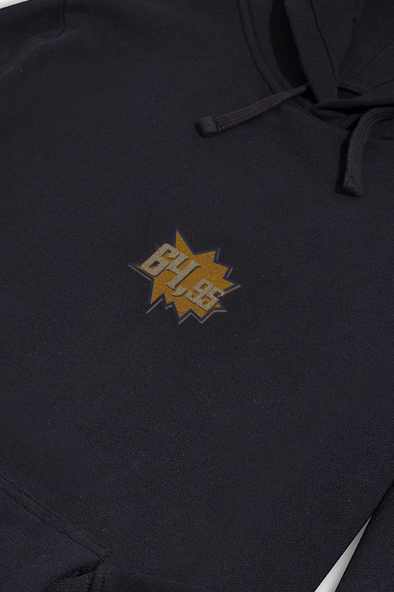 Black Premium Cotton Price Tag Design Pullover Hoodie