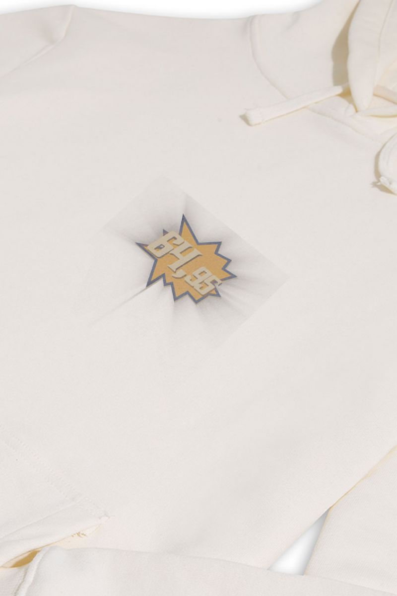 Ecru Premium Cotton Price Tag Design Pullover Hoodie
