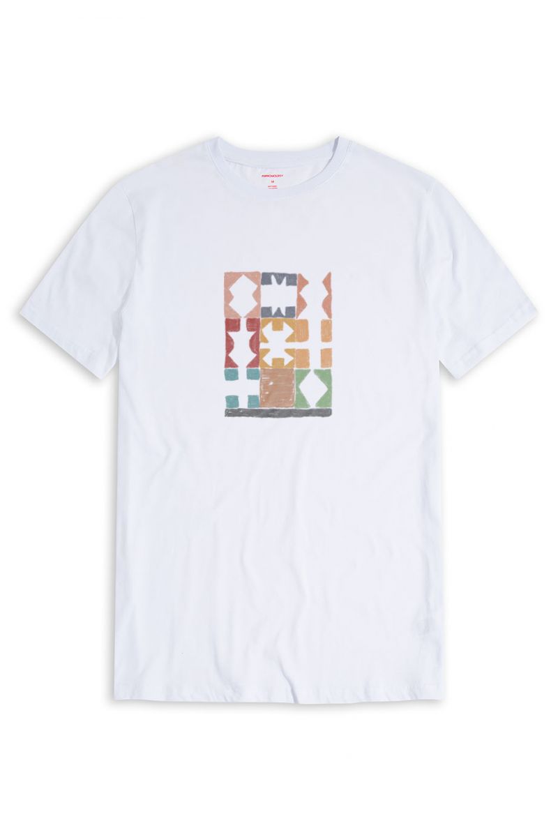 White Soft Fabric Royal Game of Ur Design Short Sleeve Tee