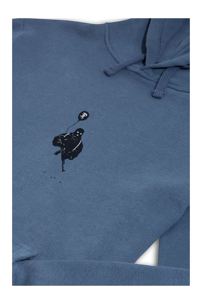 Navy Premium Cotton Terrorıst Design Pullover Hoodie