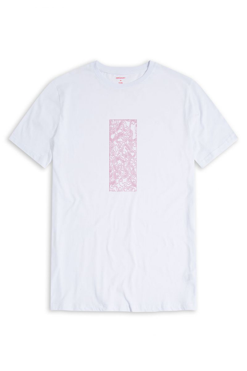 White Soft Fabric Wave Design Short Sleeve Tee