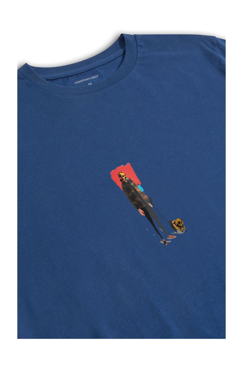 Navy Soft Fabric Brian Design Short Sleeve Tee