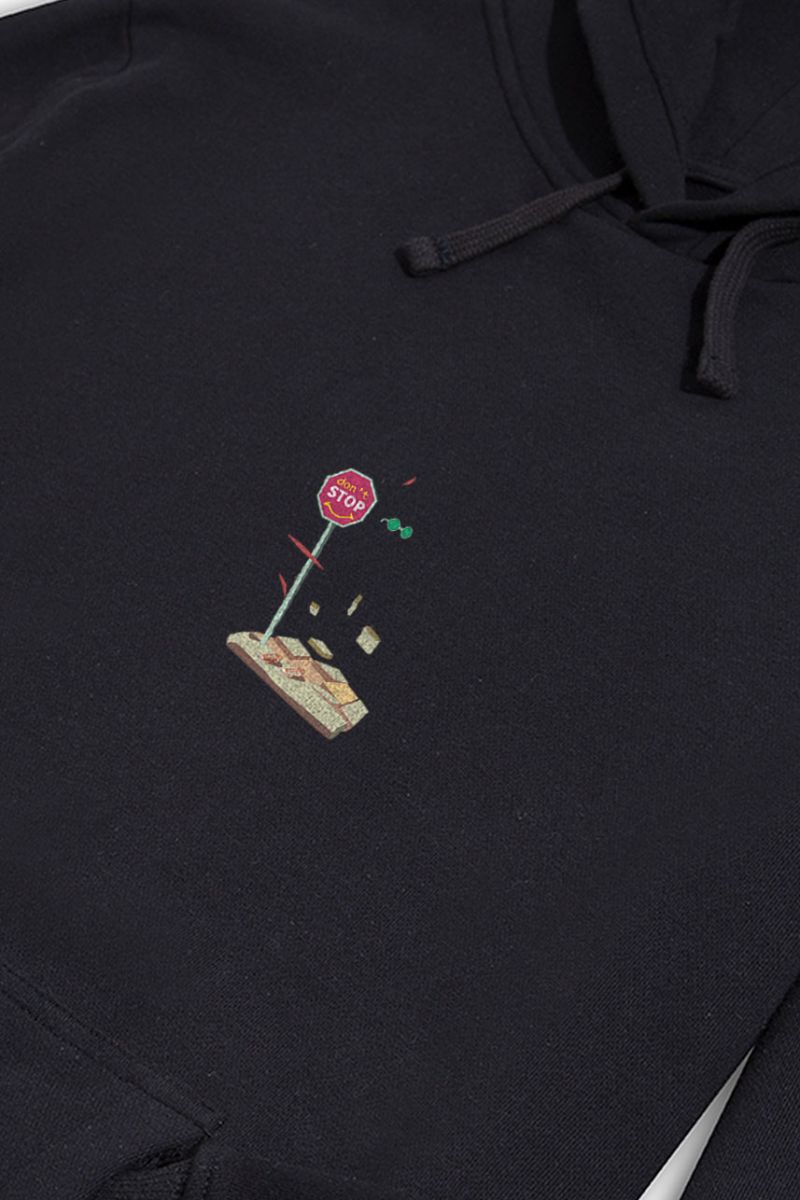 Black Premium Cotton Jionda Design Pullover Hoodie