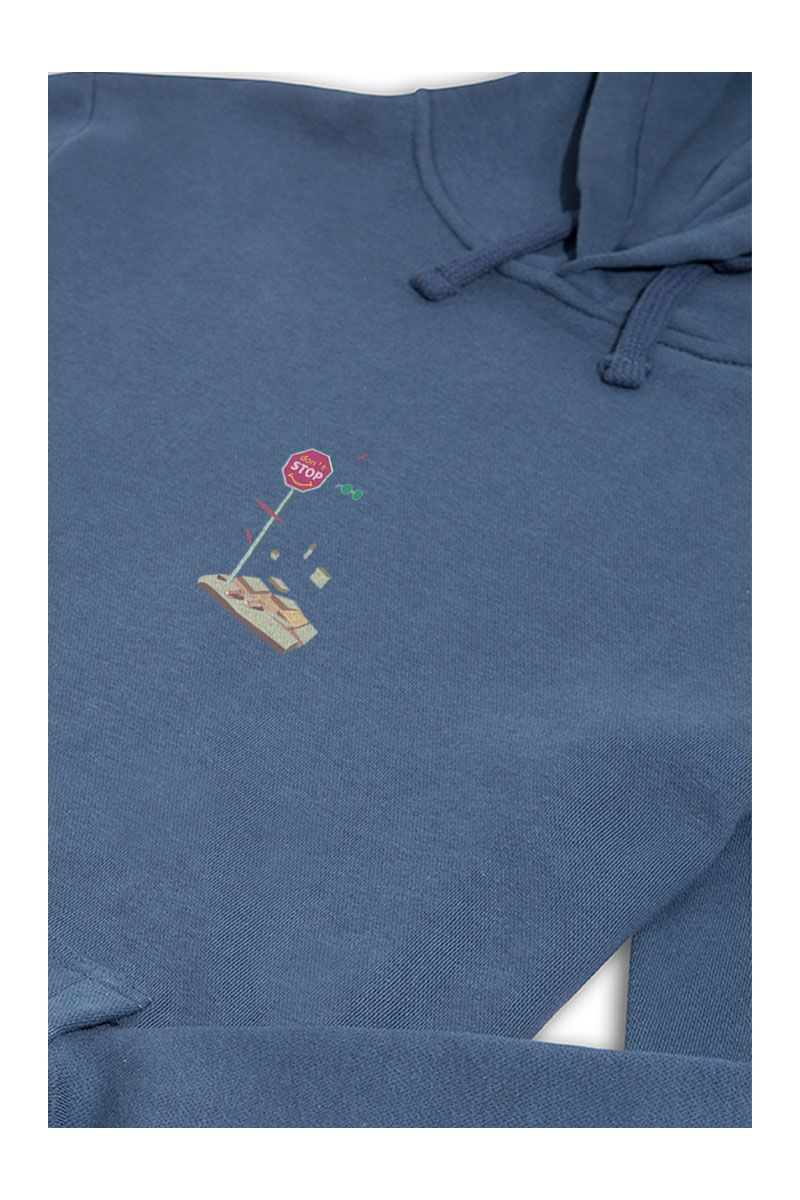 Navy Premium Cotton Jionda Design Pullover Hoodie