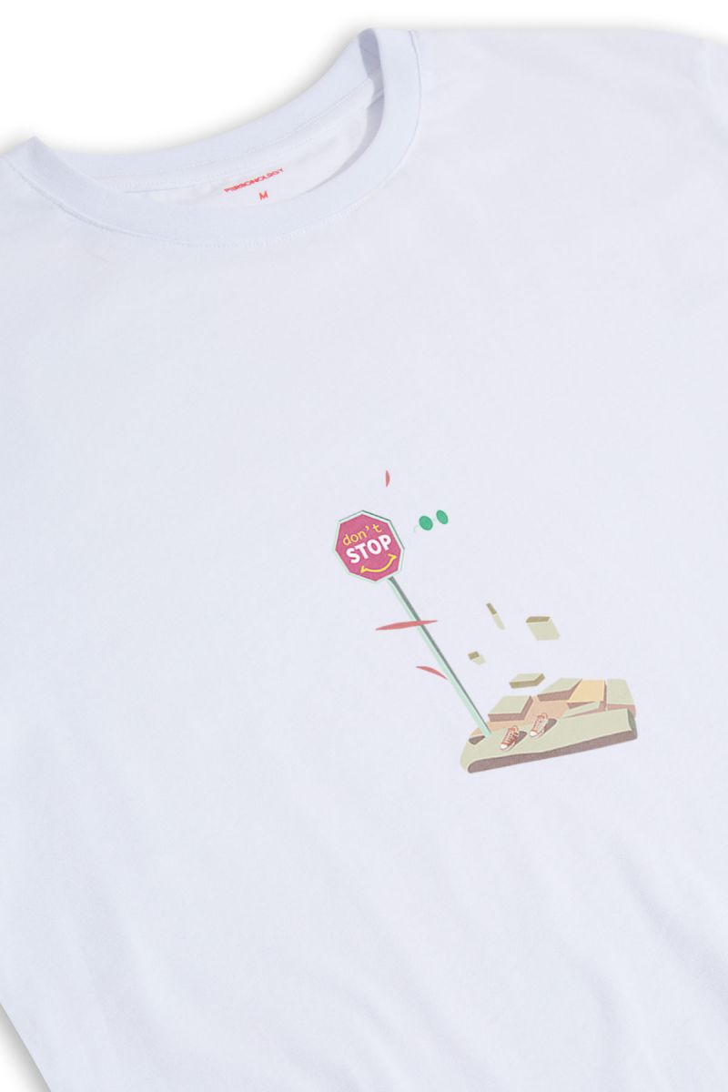 White Soft Fabric Jionda Design Short Sleeve Tee