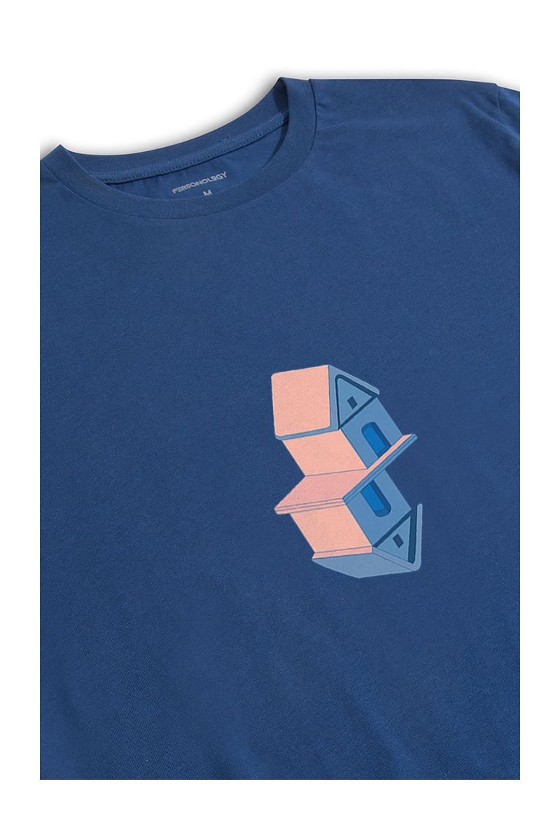 Navy Soft Fabric The Dream Design Short Sleeve Tee