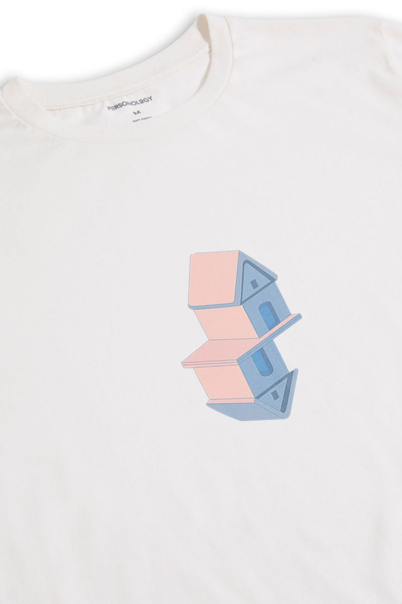 Off White Soft Fabric The Dream Design Short Sleeve Tee