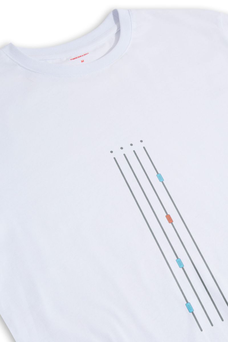 White Soft Fabric Panorena Design Short Sleeve Tee
