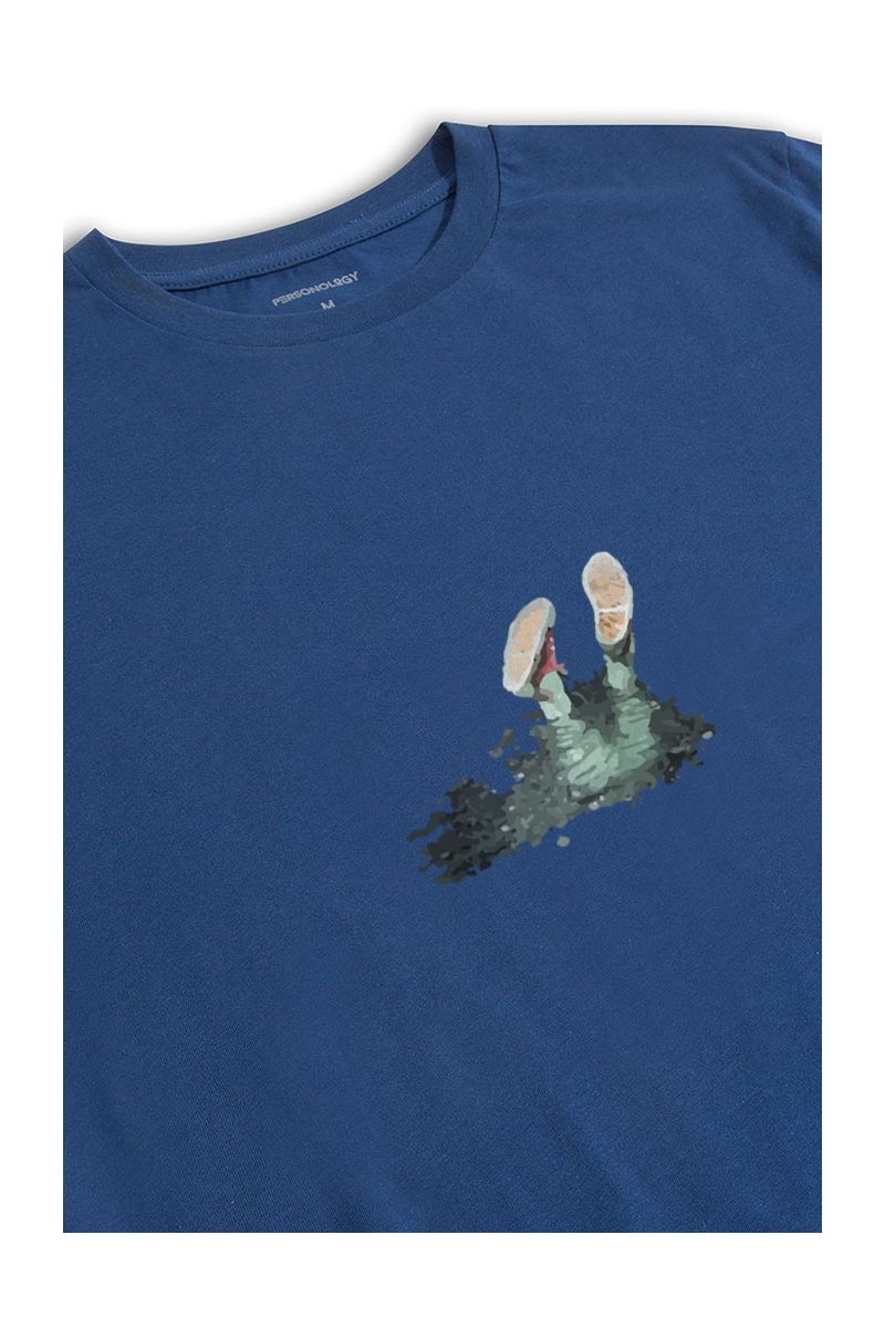 Navy Soft Fabric I am Ubderwater Design Short Sleeve Tee