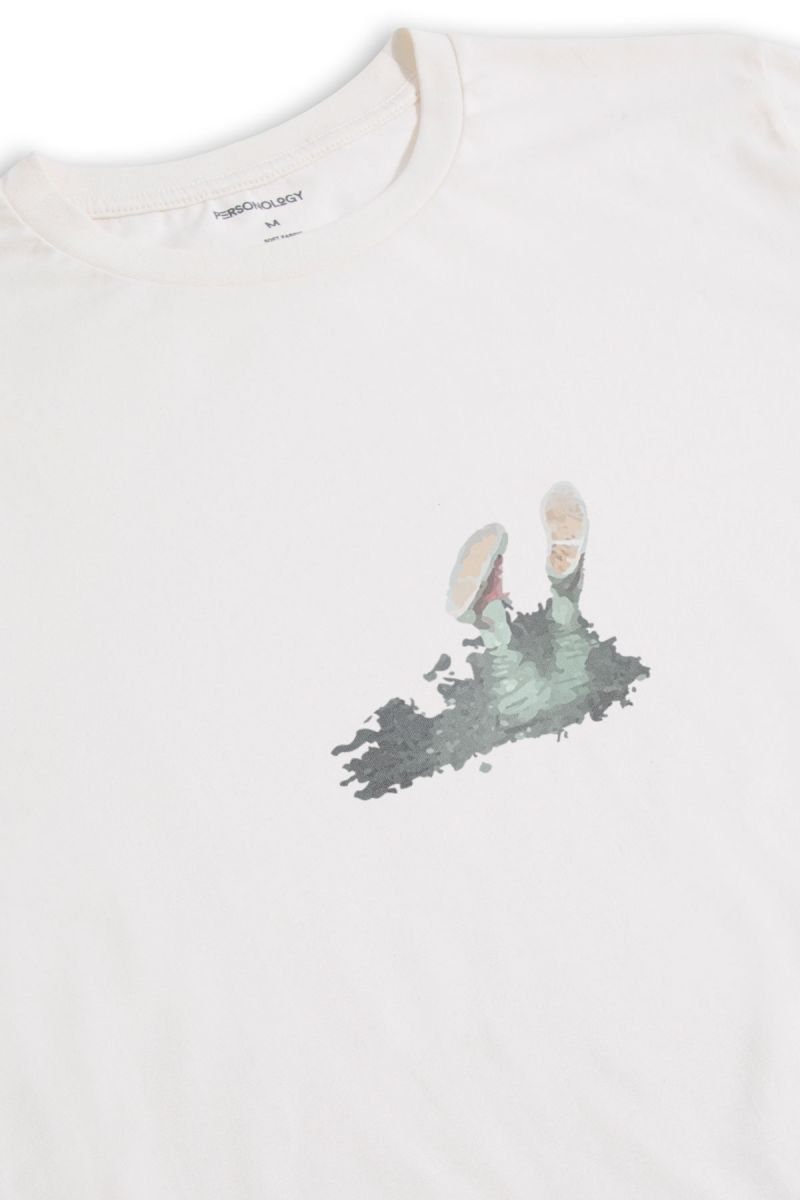 Off White Soft Fabric I am Ubderwater Design Short Sleeve Tee