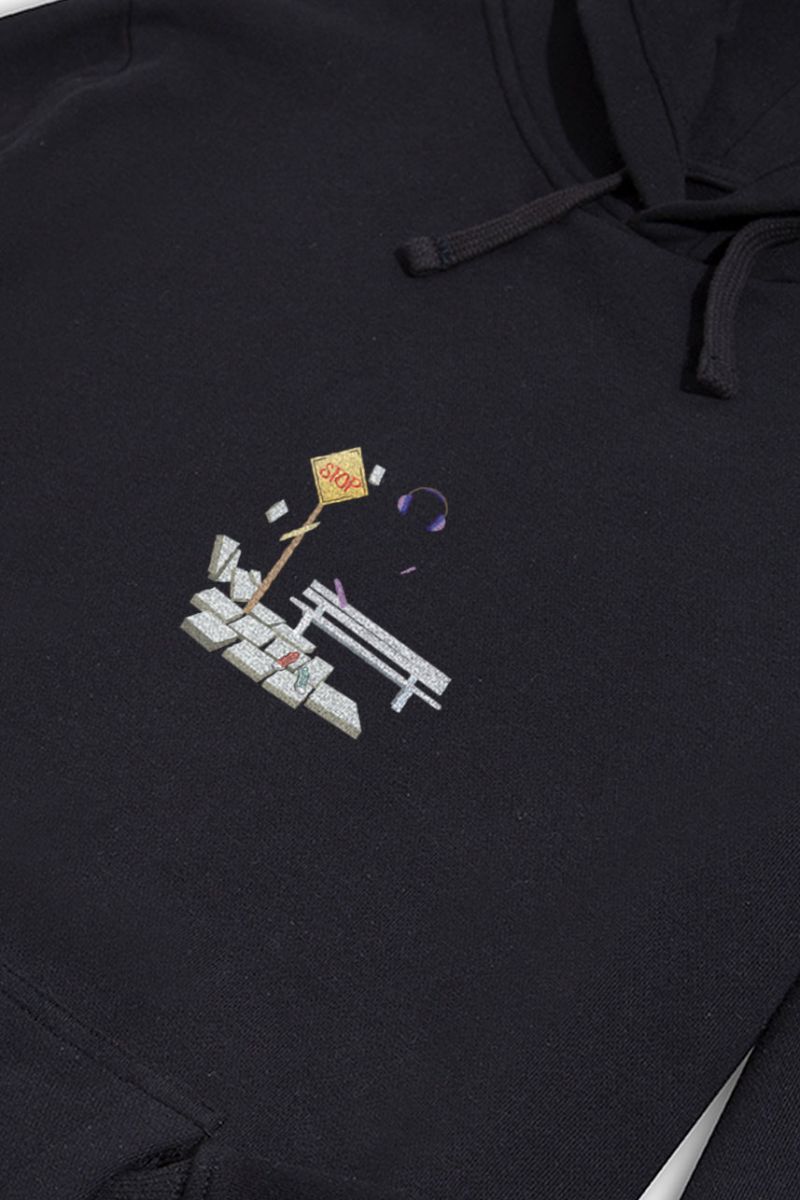 Black Premium Cotton Yuvica Design Pullover Hoodie