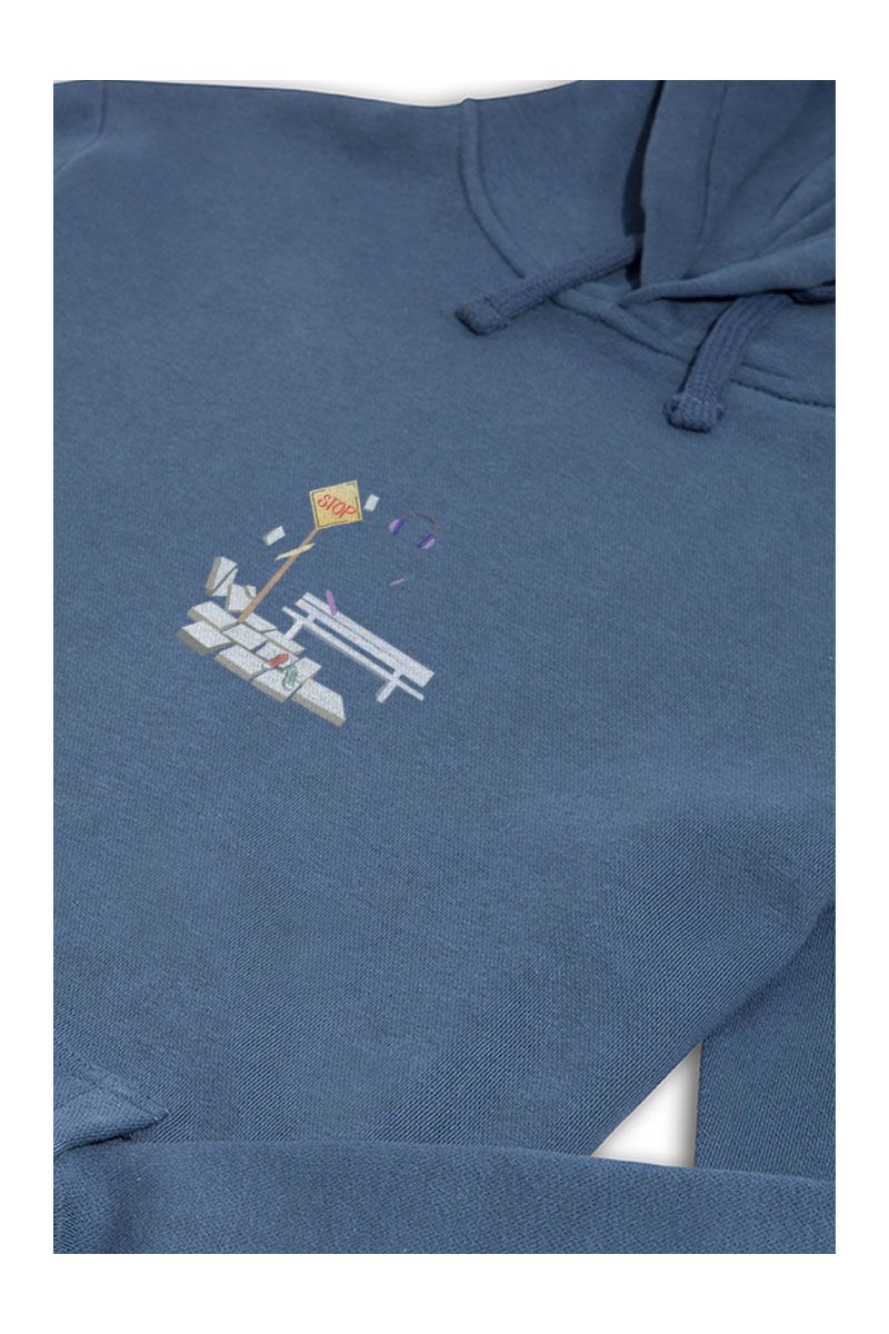 Navy Premium Cotton Yuvica Design Pullover Hoodie