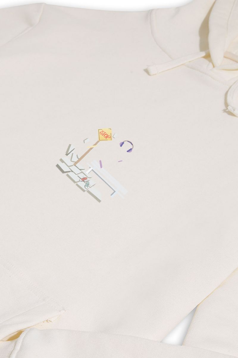Ecru Premium Cotton Yuvica Design Pullover Hoodie