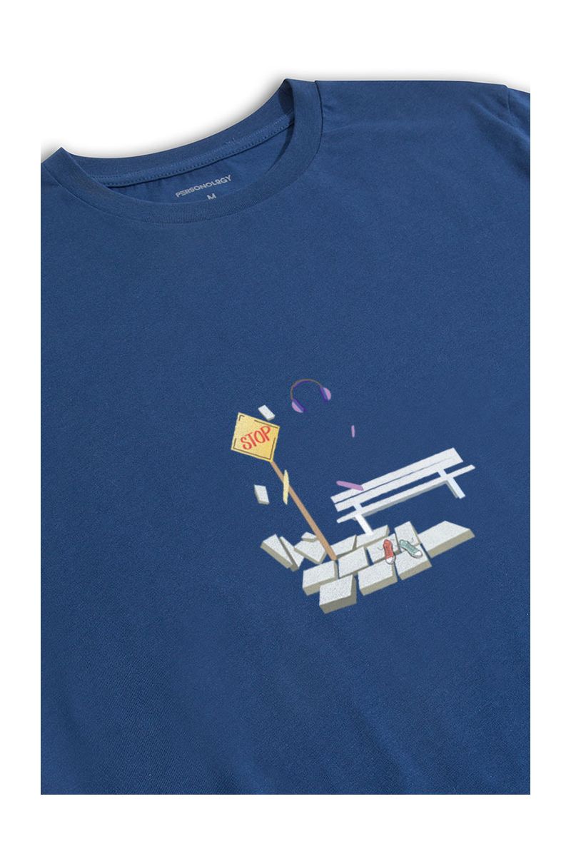 Navy Soft Fabric Yuvica Design Short Sleeve Tee