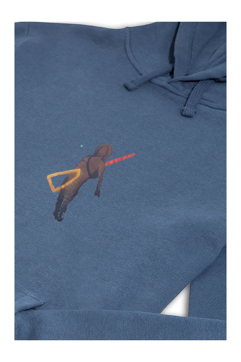 Navy Premium Cotton Sonar Design Pullover Hoodie