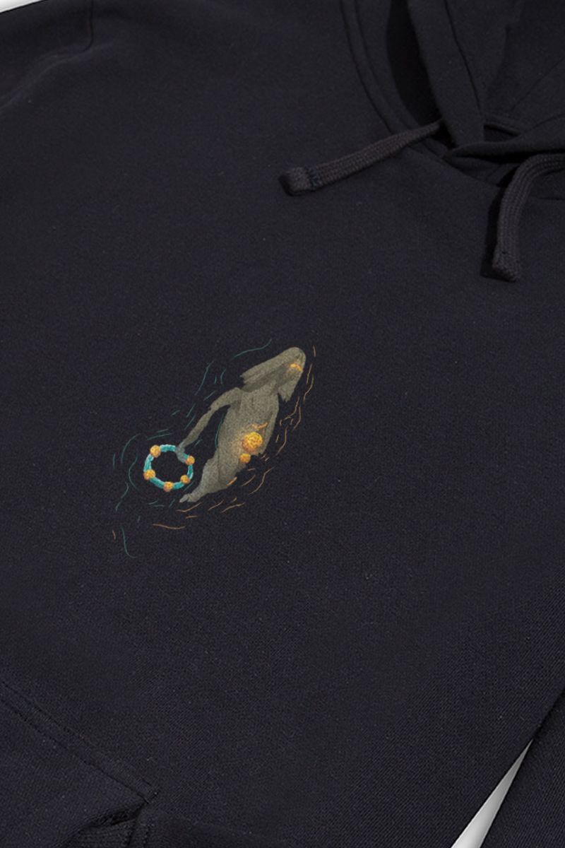 Black Premium Cotton Jung Design Pullover Hoodie