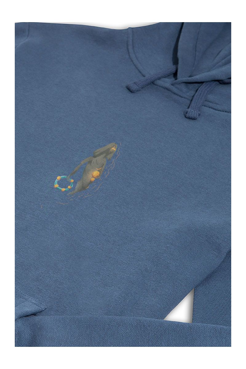 Navy Premium Cotton Jung Design Pullover Hoodie