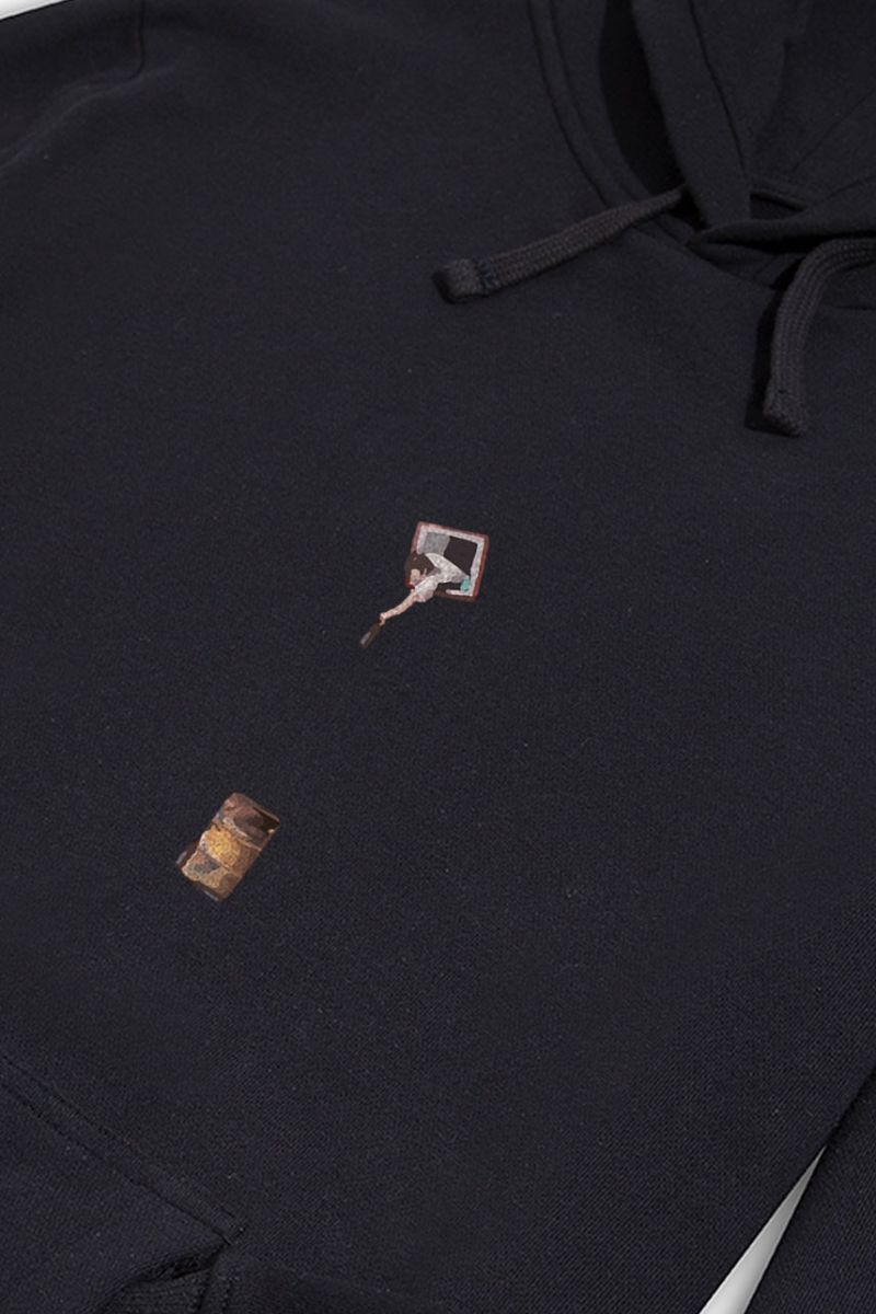Black Premium Cotton Drewol Design Pullover Hoodie