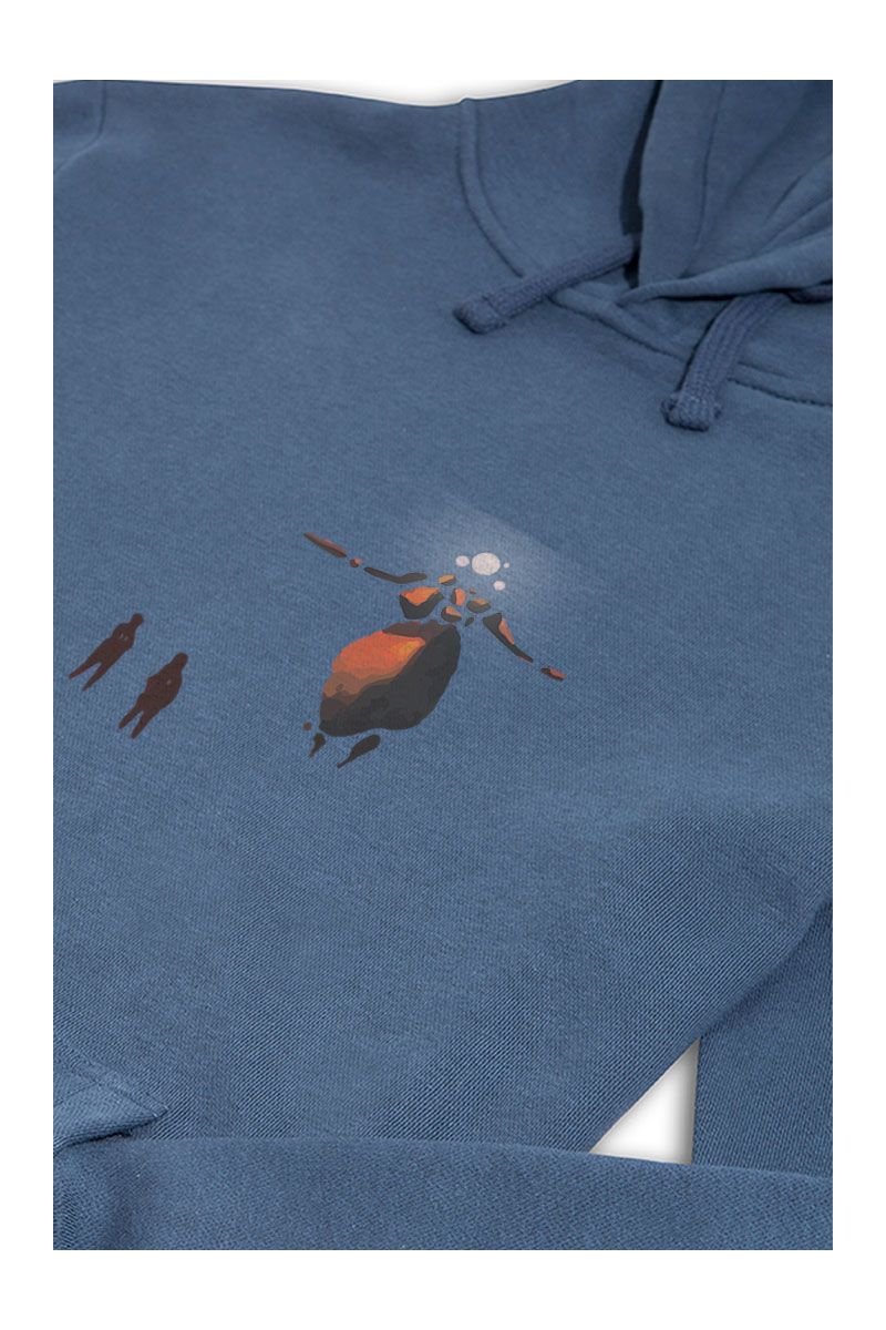 Navy Premium Cotton Shield Maiden Design Pullover Hoodie