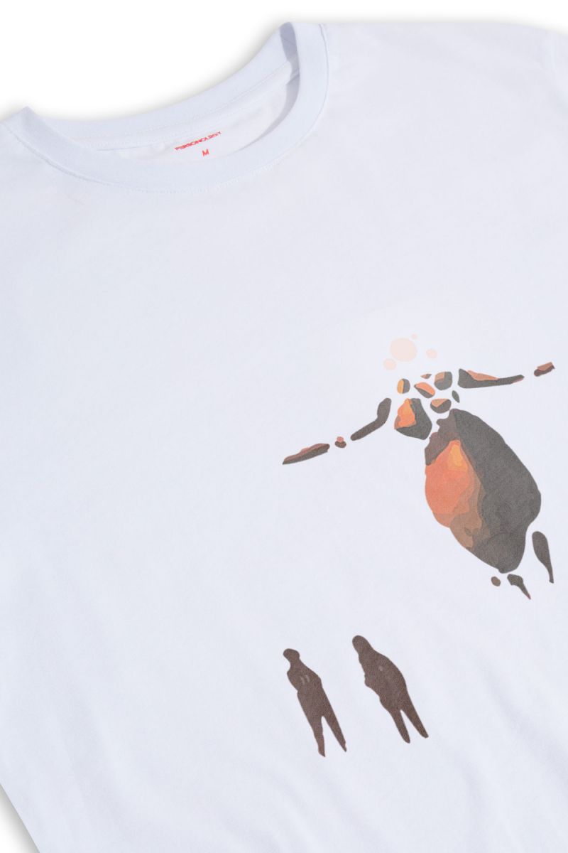 White Soft Fabric Shield Maiden Design Short Sleeve Tee