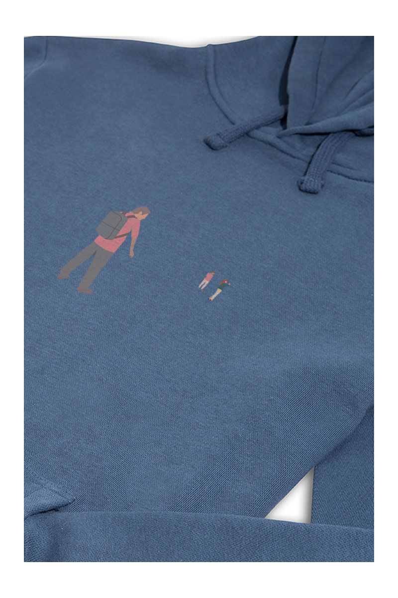 Navy Premium Cotton Xuntos Design Pullover Hoodie