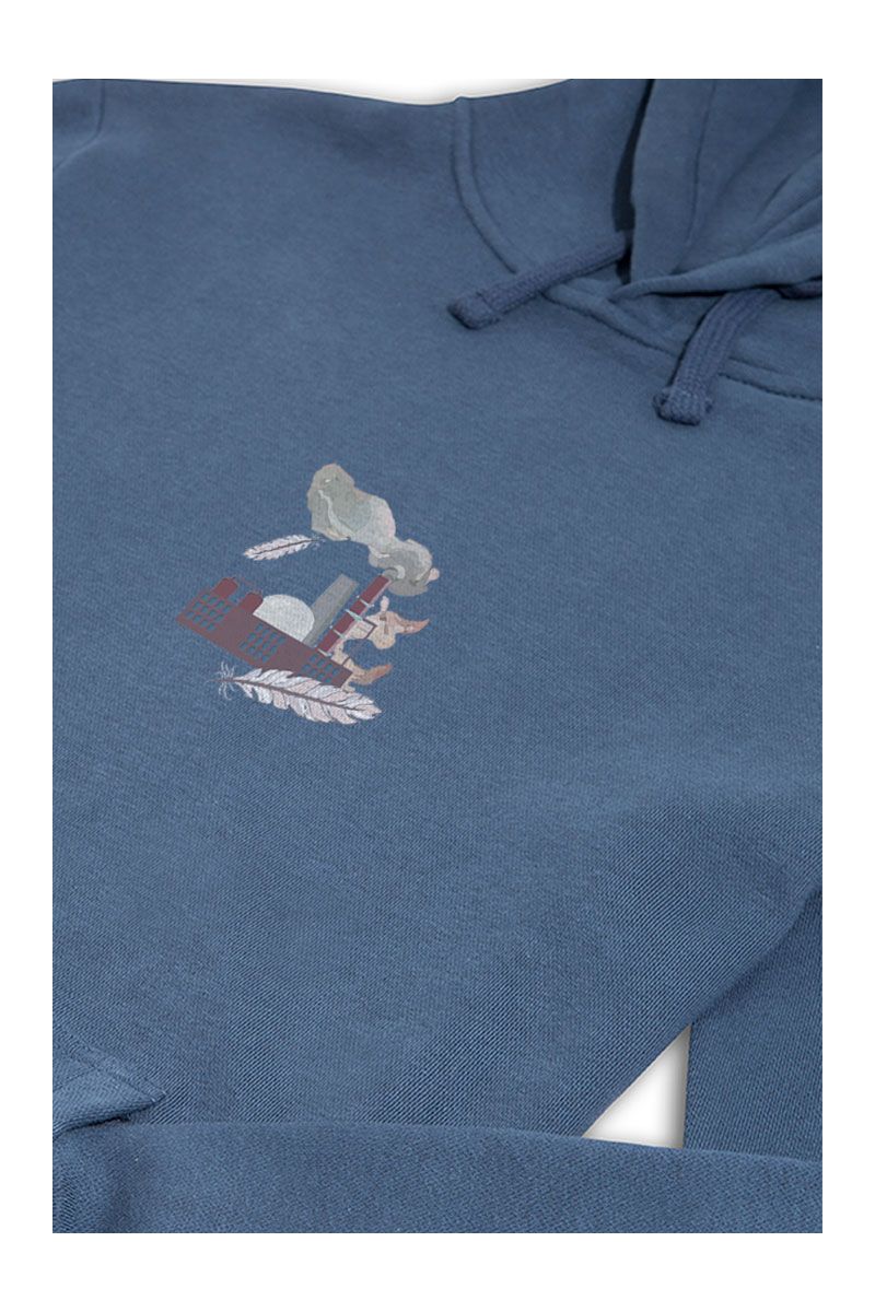Navy Premium Cotton Heliopause Design Pullover Hoodie