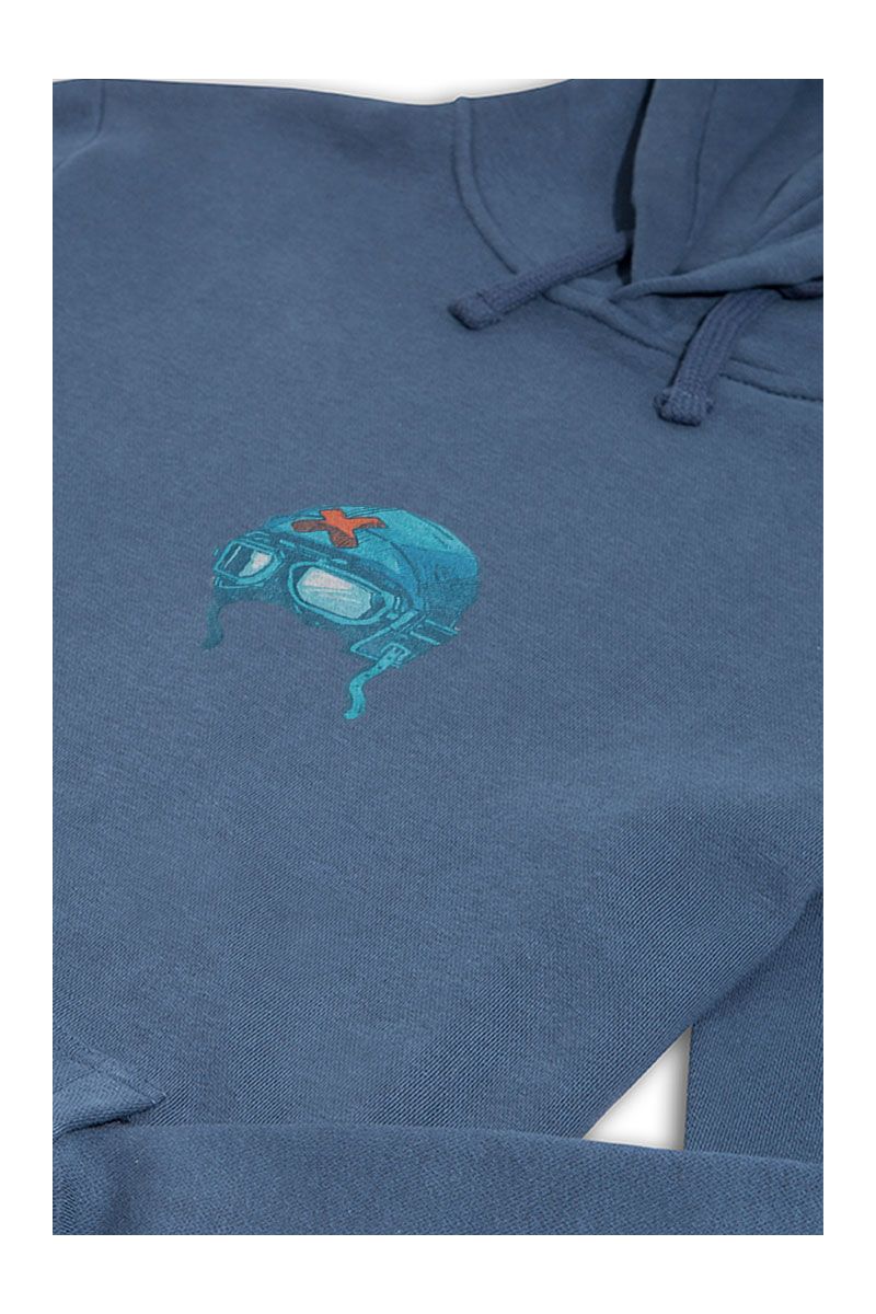 Navy Premium Cotton Target Design Pullover Hoodie