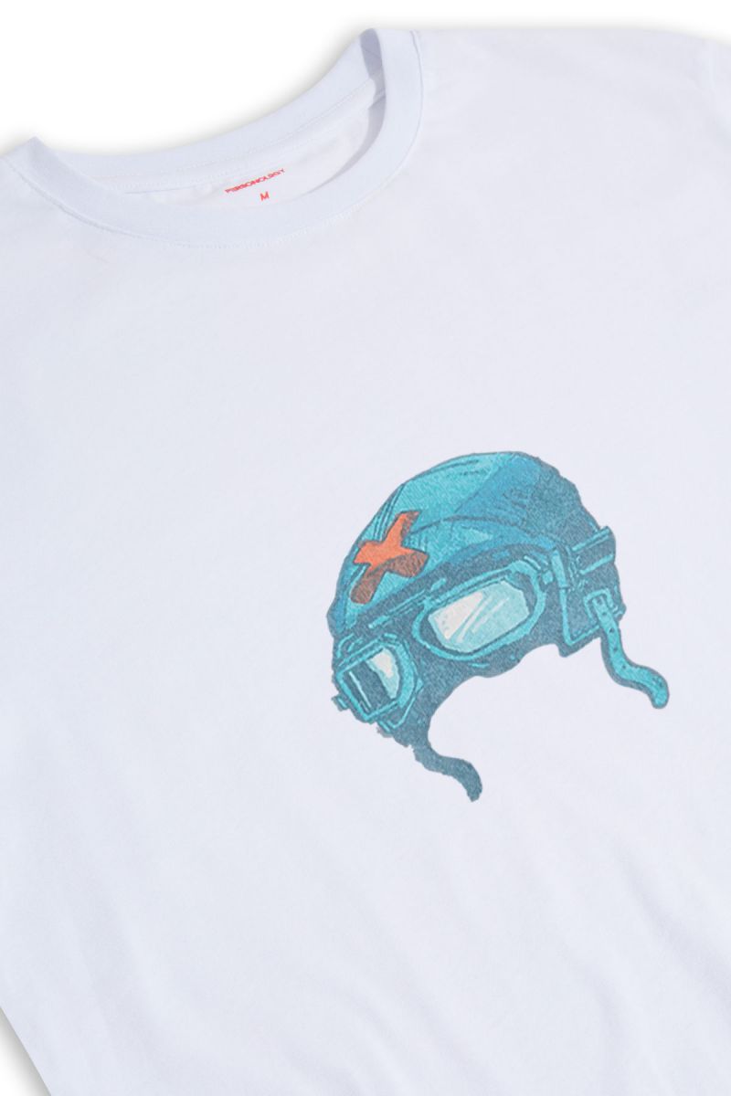 White Soft Fabric Target Design Short Sleeve Tee