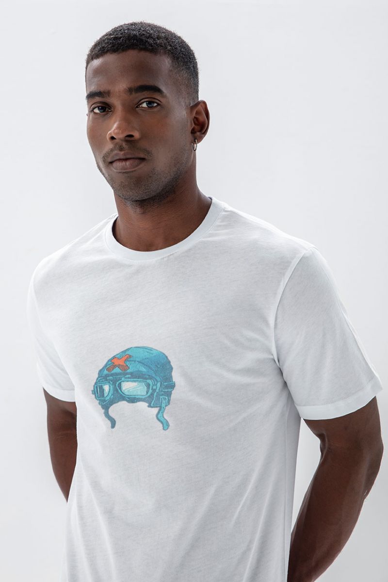 White Soft Fabric Target Design Short Sleeve Tee