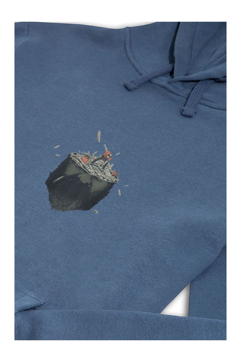Navy Premium Cotton Bluden Design Pullover Hoodie