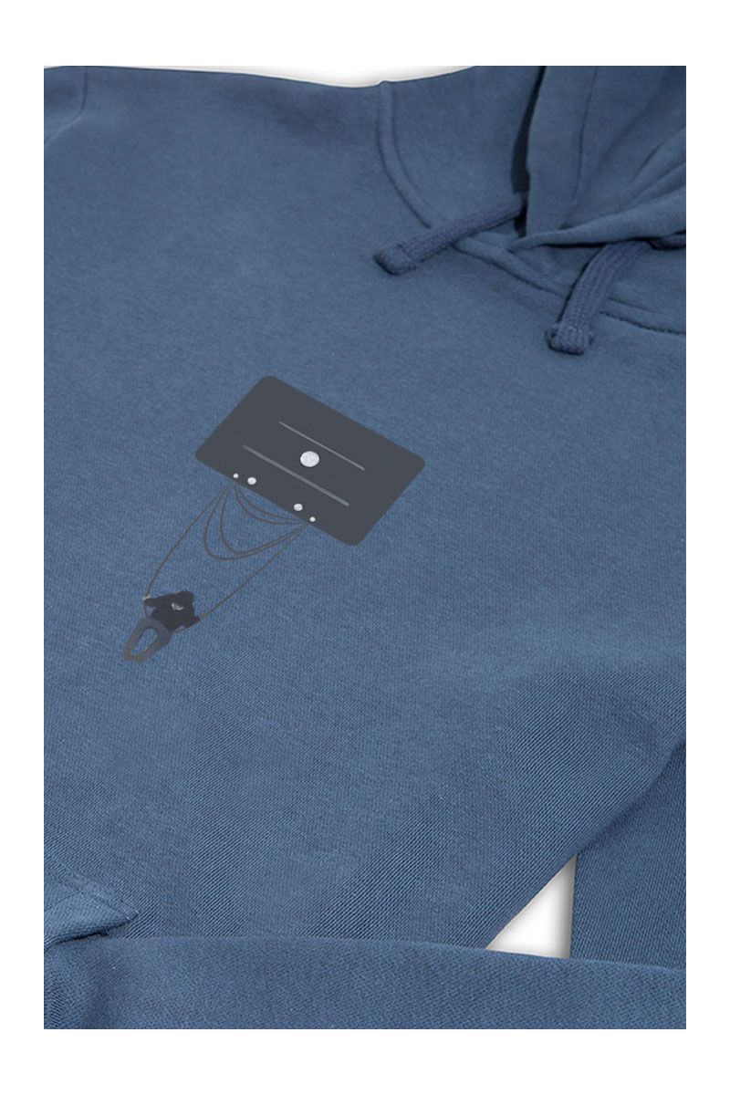 Navy Premium Cotton Tekbant Design Pullover Hoodie
