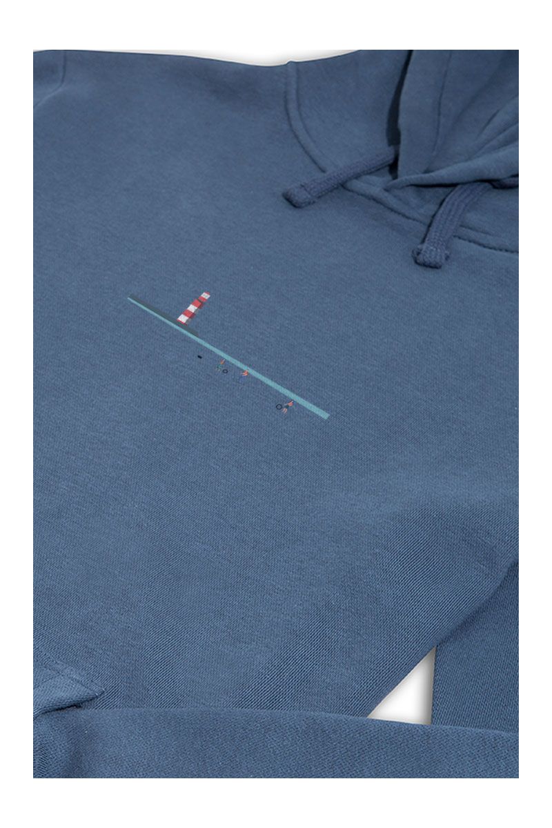 Navy Premium Cotton Trandal Design Pullover Hoodie