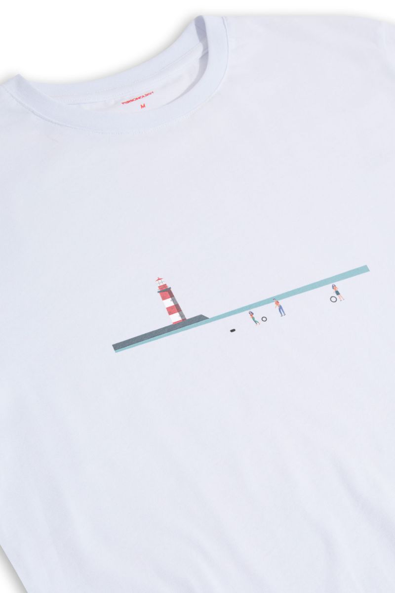 White Soft Fabric Trandal Design Short Sleeve Tee