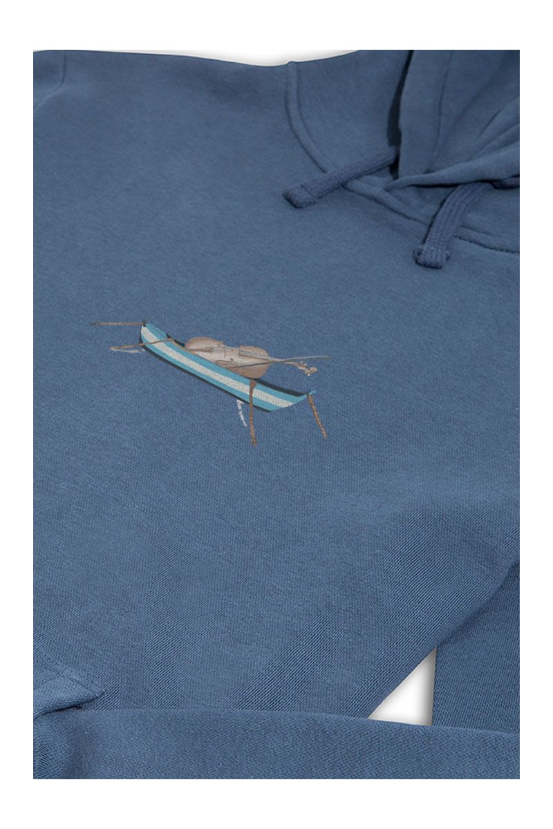 Navy Premium Cotton Solo Violin Design Pullover Hoodie